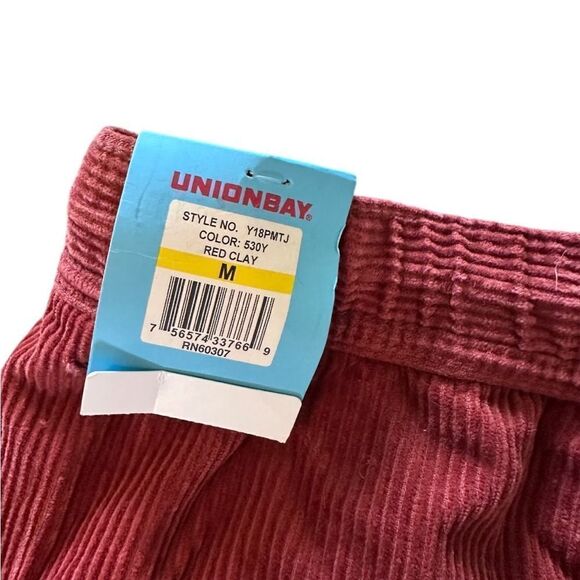 Union Bay Men's Archie Red Clay Corduroy Pull On Shorts Drawstring M NWT - Picture 8 of 8